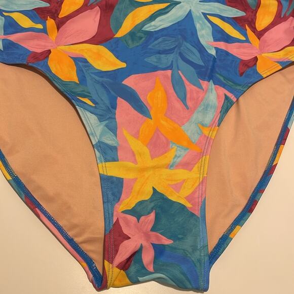 MOTT50 Brand Mia Golden Hour One Piece UPF50+ Swimsuit Large Purple Floral - Picture 7 of 8